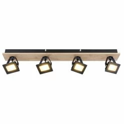 Globo JOYA Deckenleuchte LED Schwarz, Holz hell, 4-flammig 6 Globo JOYA Deckenleuchte LED Schwarz, Holz hell, 4-flammig -LED Leuchten Verkäufe globo joya deckenleuchte 56247 4b 2
