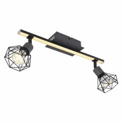 Globo JUTTA Deckenleuchte LED Schwarz, 1-flammig