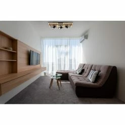 Globo KASSU Deckenleuchte LED Schwarz, Wei&szlig;, Holzoptik, 3-flammig