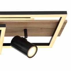 Globo KASSU Deckenleuchte LED Schwarz, Wei&szlig;, Holzoptik, 3-flammig -LED Leuchten Verkäufe globo kassu deckenleuchte 67305d2 5