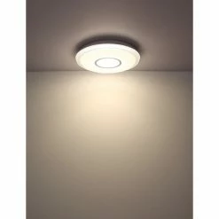 Globo KLEMENS Deckenleuchte LED Wei&szlig;, 1-flammig, Fernbedienung -LED Leuchten Verkäufe globo klemens deckenleuchte 48411 40 6