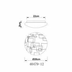 Globo LAVA Deckenleuchte LED Wei&szlig;, 1-flammig -LED Leuchten Verkäufe globo lava deckenleuchte 40479 12 5