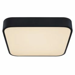 Globo LEANARA Deckenleuchte LED Schwarz, 1-flammig, Fernbedienung -LED Leuchten Verkäufe globo leanara deckenleuchte 41755 48b 5