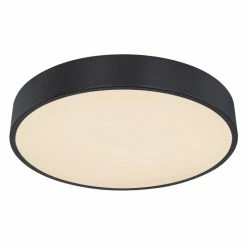 Globo LEANARA Deckenleuchte LED Schwarz, 1-flammig, Fernbedienung