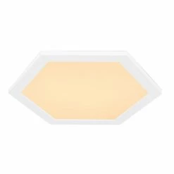 Globo LEANARA Deckenpanel LED Wei&szlig;, 1-flammig