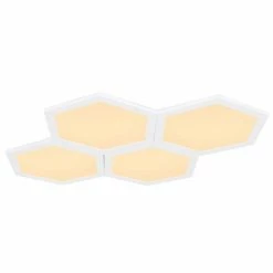 Globo LEANARA Deckenpanel LED Wei&szlig;, 1-flammig