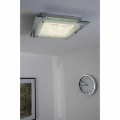 Globo LIANA Deckenleuchte LED Chrom, 1-flammig -LED Leuchten Verkäufe globo liana deckenleuchte 49301 5