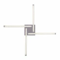 Globo LONG Deckenleuchte LED Nickel-Matt, 1-flammig -LED Leuchten Verkäufe globo long deckenleuchte 67098 24 3