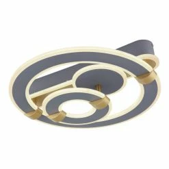 Globo MARGY Deckenleuchte LED Grau, Gold, 1-flammig, Fernbedienung