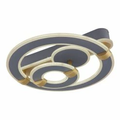 Globo MARGY Deckenleuchte LED Grau, Gold, 1-flammig, Fernbedienung -LED Leuchten Verkäufe globo margy deckenleuchte 48447 48 11