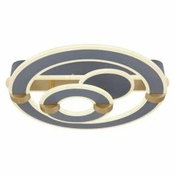 Globo MARGY Deckenleuchte LED Grau, Gold, 1-flammig, Fernbedienung -LED Leuchten Verkäufe globo margy deckenleuchte 48447 48 2