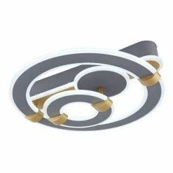 Globo MARGY Deckenleuchte LED Grau, Gold, 1-flammig, Fernbedienung -LED Leuchten Verkäufe globo margy deckenleuchte 48447 48 6