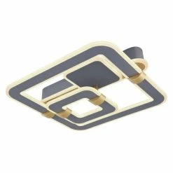 Globo MARGY Deckenleuchte LED Grau, Gold, 1-flammig, Fernbedienung