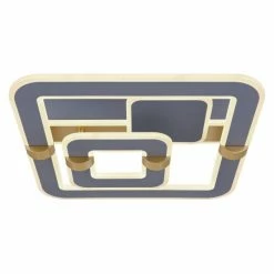 Globo MARGY Deckenleuchte LED Grau, Gold, 1-flammig, Fernbedienung -LED Leuchten Verkäufe globo margy deckenleuchte 48447 56 2