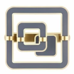 Globo MARGY Deckenleuchte LED Grau, Gold, 1-flammig, Fernbedienung -LED Leuchten Verkäufe globo margy deckenleuchte 48447 56 3