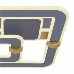 Globo MARGY Deckenleuchte LED Grau, Gold, 1-flammig, Fernbedienung -LED Leuchten Verkäufe globo margy deckenleuchte 48447 56 4