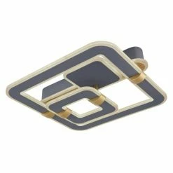 Globo MARGY Deckenleuchte LED Grau, Gold, 1-flammig, Fernbedienung -LED Leuchten Verkäufe globo margy deckenleuchte 48447 56 8