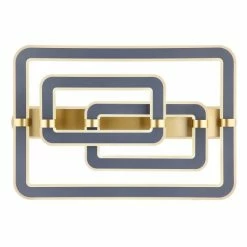 Globo MARGY Deckenleuchte LED Grau, Gold, 1-flammig, Fernbedienung -LED Leuchten Verkäufe globo margy deckenleuchte 48447 80 3