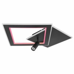 Globo MARIAN Deckenleuchte LED Schwarz, 1-flammig, Fernbedienung, Farbwechsler -LED Leuchten Verkäufe globo marian deckenleuchte 67302d 13