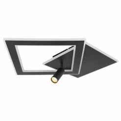 Globo MARIAN Deckenleuchte LED Schwarz, 1-flammig, Fernbedienung, Farbwechsler -LED Leuchten Verkäufe globo marian deckenleuchte 67302d 14