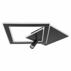 Globo MARIAN Deckenleuchte LED Schwarz, 1-flammig, Fernbedienung, Farbwechsler -LED Leuchten Verkäufe globo marian deckenleuchte 67302d 2