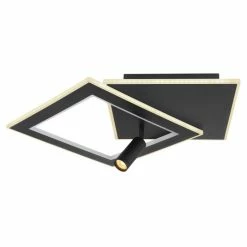 Globo MARIAN Deckenleuchte LED Schwarz, 1-flammig, Fernbedienung, Farbwechsler -LED Leuchten Verkäufe globo marian deckenleuchte 67302d 3