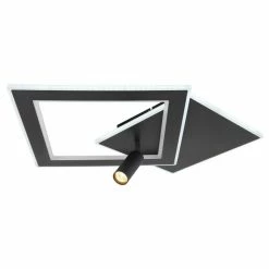 Globo MARIAN Deckenleuchte LED Schwarz, 1-flammig, Fernbedienung, Farbwechsler -LED Leuchten Verkäufe globo marian deckenleuchte 67302d 7