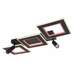 Globo MARIAN Deckenleuchte LED Schwarz, 1-flammig, Fernbedienung, Farbwechsler -LED Leuchten Verkäufe globo marian deckenleuchte 67302d2 11