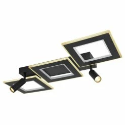 Globo MARIAN Deckenleuchte LED Schwarz, 1-flammig, Fernbedienung, Farbwechsler -LED Leuchten Verkäufe globo marian deckenleuchte 67302d2 15