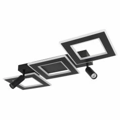 Globo MARIAN Deckenleuchte LED Schwarz, 1-flammig, Fernbedienung, Farbwechsler -LED Leuchten Verkäufe globo marian deckenleuchte 67302d2 2