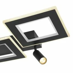 Globo MARIAN Deckenleuchte LED Schwarz, 1-flammig, Fernbedienung, Farbwechsler -LED Leuchten Verkäufe globo marian deckenleuchte 67302d2 5