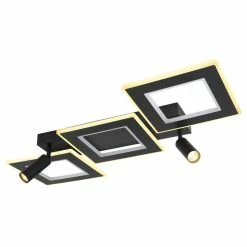 Globo MARIAN Deckenleuchte LED Schwarz, 1-flammig, Fernbedienung, Farbwechsler -LED Leuchten Verkäufe globo marian deckenleuchte 67302d2 6