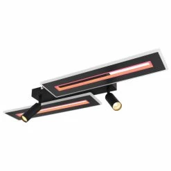 Globo MARIAN Deckenleuchte LED Schwarz, 1-flammig, Fernbedienung, Farbwechsler -LED Leuchten Verkäufe globo marian deckenleuchte 67303d 12