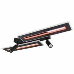 Globo MARIAN Deckenleuchte LED Schwarz, 1-flammig, Fernbedienung, Farbwechsler -LED Leuchten Verkäufe globo marian deckenleuchte 67303d 13