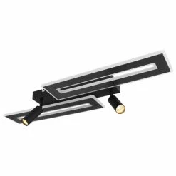 Globo MARIAN Deckenleuchte LED Schwarz, 1-flammig, Fernbedienung, Farbwechsler -LED Leuchten Verkäufe globo marian deckenleuchte 67303d 14