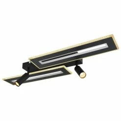 Globo MARIAN Deckenleuchte LED Schwarz, 1-flammig, Fernbedienung, Farbwechsler -LED Leuchten Verkäufe globo marian deckenleuchte 67303d 15