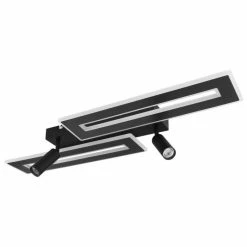 Globo MARIAN Deckenleuchte LED Schwarz, 1-flammig, Fernbedienung, Farbwechsler -LED Leuchten Verkäufe globo marian deckenleuchte 67303d 2