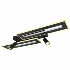 Globo MARIAN Deckenleuchte LED Schwarz, 1-flammig, Fernbedienung, Farbwechsler -LED Leuchten Verkäufe globo marian deckenleuchte 67303d 6