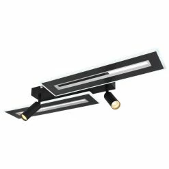 Globo MARIAN Deckenleuchte LED Schwarz, 1-flammig, Fernbedienung, Farbwechsler -LED Leuchten Verkäufe globo marian deckenleuchte 67303d 7