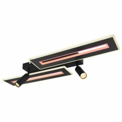 Globo MARIAN Deckenleuchte LED Schwarz, 1-flammig, Fernbedienung, Farbwechsler -LED Leuchten Verkäufe globo marian deckenleuchte 67303d 8