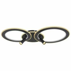 Globo MARIAN Deckenleuchte LED Schwarz, 1-flammig, Fernbedienung, Farbwechsler -LED Leuchten Verkäufe globo marian deckenleuchte 67304d2 14