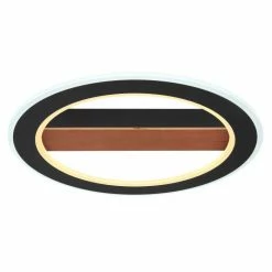 Globo MATTIA Deckenleuchte LED Schwarz, Holz dunkel, 1-flammig -LED Leuchten Verkäufe globo mattia deckenleuchte 67268 30 2