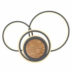 Globo NIRRA Deckenleuchte LED Schwarz, Holz dunkel, 1-flammig 6 Globo NIRRA Deckenleuchte LED Schwarz, Holz dunkel, 1-flammig -LED Leuchten Verkäufe globo nirra deckenleuchte 67256 40 2