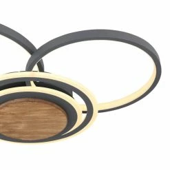 Globo NIRRA Deckenleuchte LED Schwarz, Holz dunkel, 1-flammig 7 Globo NIRRA Deckenleuchte LED Schwarz, Holz dunkel, 1-flammig -LED Leuchten Verkäufe globo nirra deckenleuchte 67256 40 3