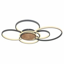 Globo NIRRA Deckenleuchte LED Schwarz, 1-flammig, Fernbedienung 13 Globo NIRRA Deckenleuchte LED Schwarz, 1-flammig, Fernbedienung -LED Leuchten Verkäufe globo nirra deckenleuchte 67256 60 5