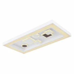 Globo RABEA Deckenleuchte LED Weiß, 1-flammig, Fernbedienung