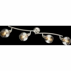 LED Leuchten Verkäufe 17 Globo ROMAN Deckenstrahler LED Nickel-Matt, 4-flammig