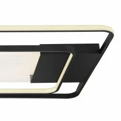 Globo RONDA Deckenpanel LED Schwarz, 1-flammig, Fernbedienung -LED Leuchten Verkäufe globo ronda deckenpanel 48021 75 12