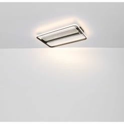 Globo RONDA Deckenpanel LED Schwarz, 1-flammig, Fernbedienung -LED Leuchten Verkäufe globo ronda deckenpanel 48021 75 2