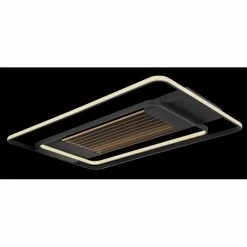 Globo RONDA Deckenpanel LED Schwarz, 1-flammig, Fernbedienung -LED Leuchten Verkäufe globo ronda deckenpanel 48021 75 5